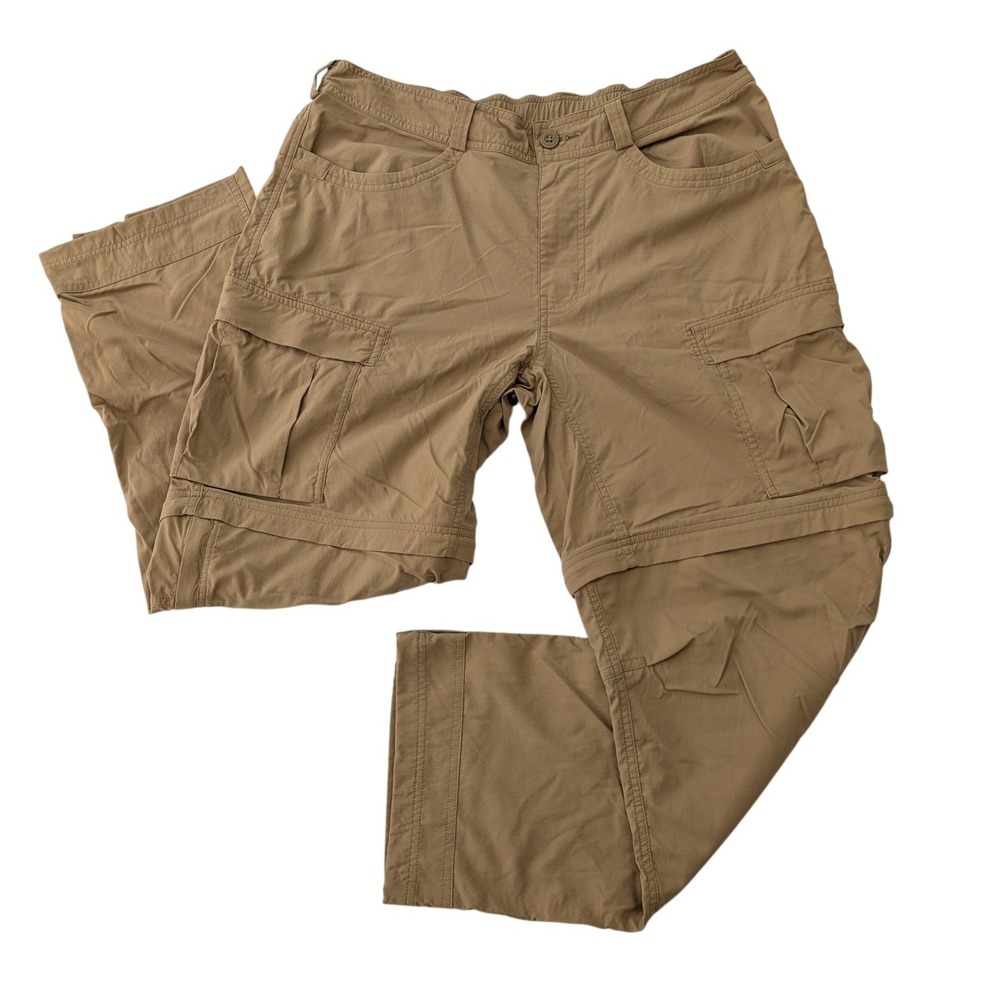 REI Co-op Sahara Convertible Hiking Pants Mens 36x30 Tan Zip Off Cargo Nylon